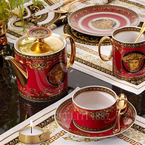 versace teapot|versace cups.